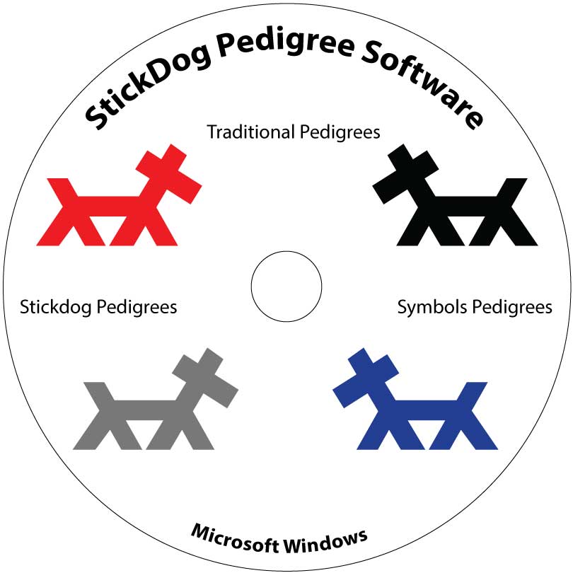 Stickdog Pedigrees Software CD label