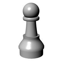 Traditional chess piece: pawn